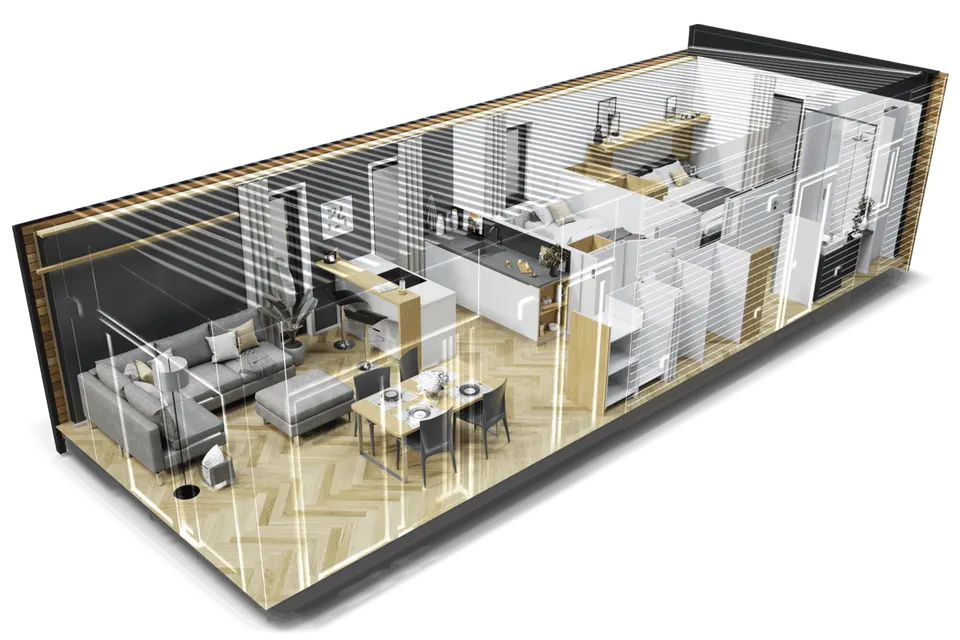 Montažna kuća Aurora Twin, 40 m², Adria Home