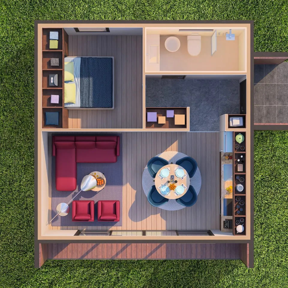 Osnova: Arhimod Kamp 43, 43 m²