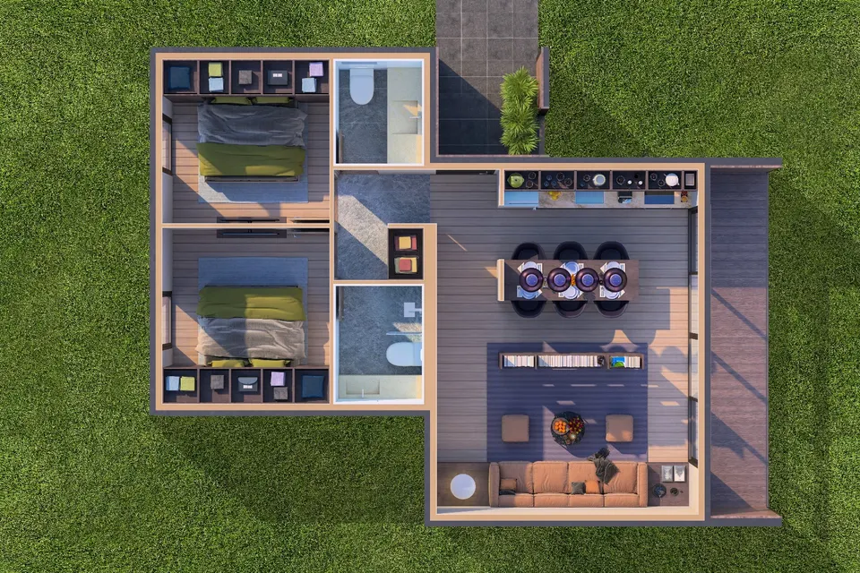 Osnova: Arhimod Modul 60, 60 m²