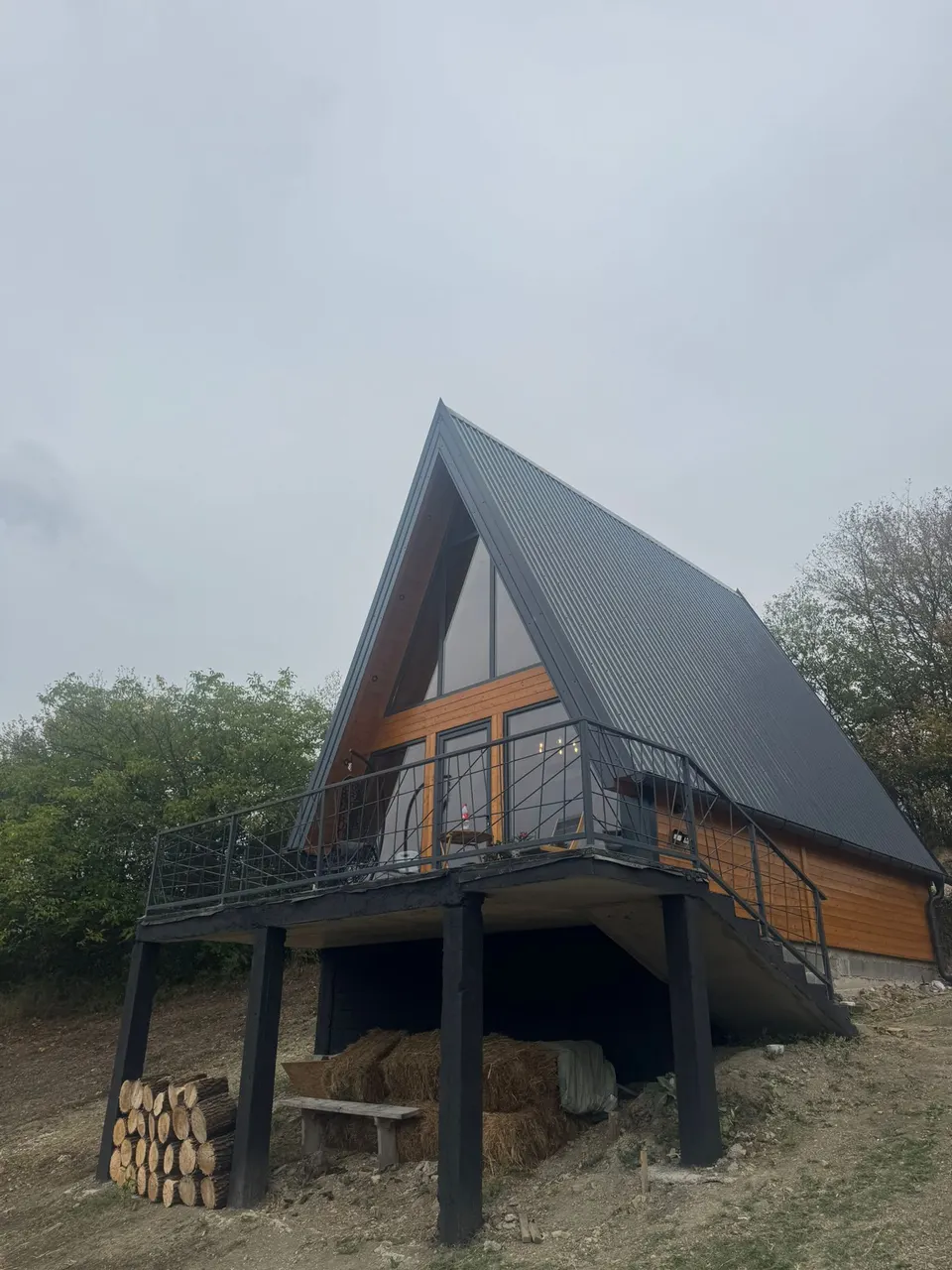 Montažna kuća Brvnara / A-frame po meri, 50 m², Brvnare A Frame Stil