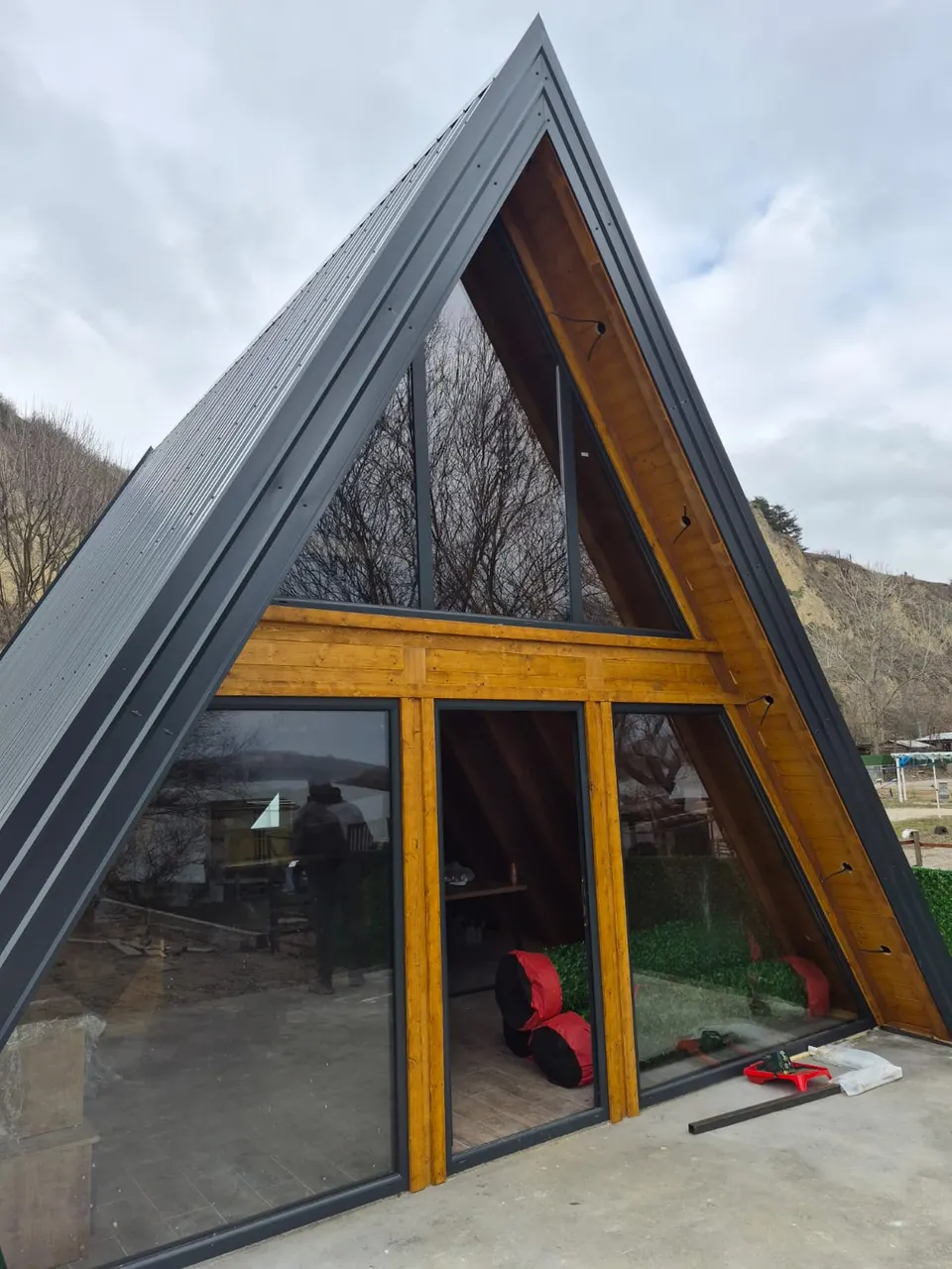 Montažna kuća Brvnara / A-frame po meri, 50 m², Brvnare A Frame Stil