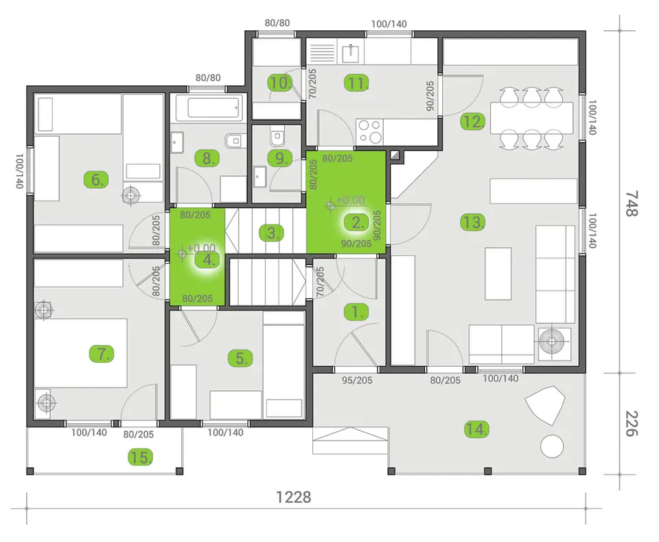 Montažna kuća Tip 101, 110 m², Budućnost