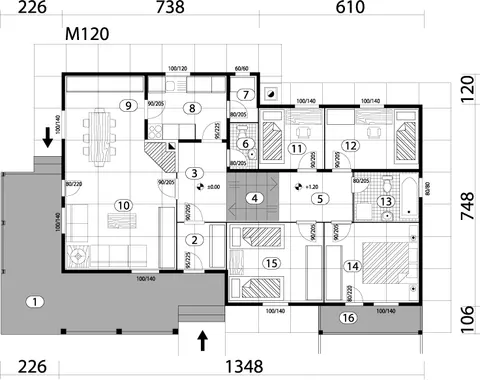 Montažna kuća Tip 117, 134 m², Budućnost