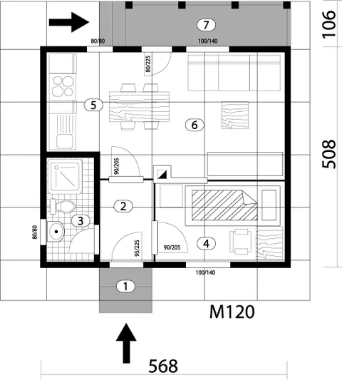 Montažna kuća Tip 30, 30 m², Budućnost