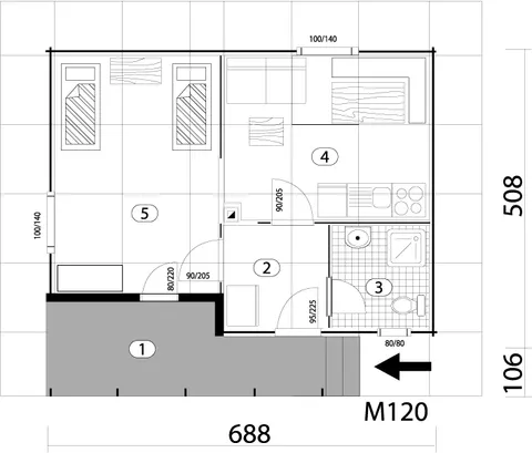 Montažna kuća Tip 36, 41 m², Budućnost