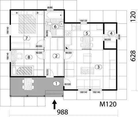 Montažna kuća Tip 66, 71 m², Budućnost