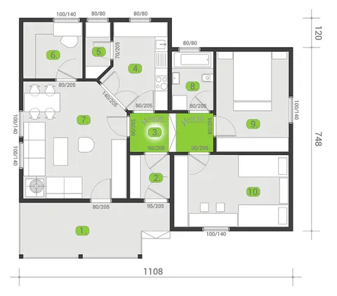 Montažna kuća Tip 81, 91 m², Budućnost