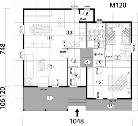 Montažna kuća Tip 86, 97 m², Budućnost