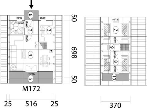 Montažna kuća Tip Golija 40, 40 m², Budućnost