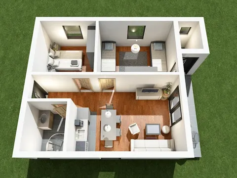 Montažna kuća DOM Classic 66, 66 m², DOM Montažne kuće