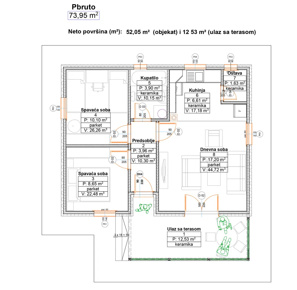 Montažna kuća DOM Classic 75, 75 m², DOM Montažne kuće