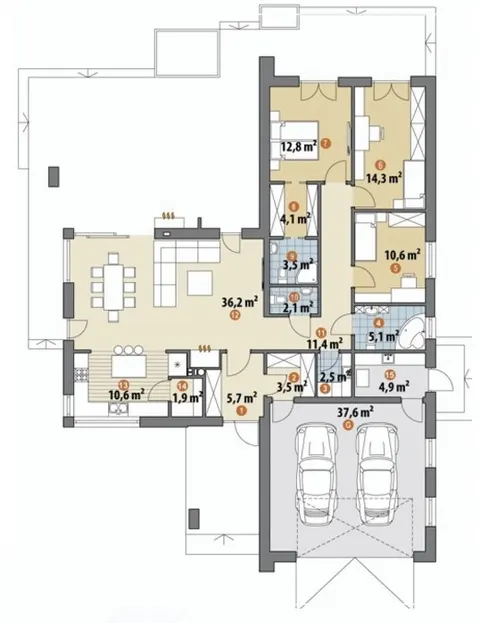 Montažna kuća DOM Modern 129, 129 m², DOM Montažne kuće