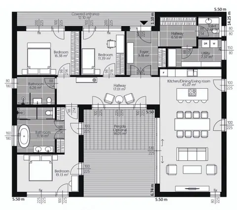 Montažna kuća DOM Modern 99, 99 m², DOM Montažne kuće