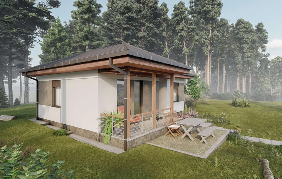 Montažna kuća Tip 57, 57 m², DoMil Montažne kuće