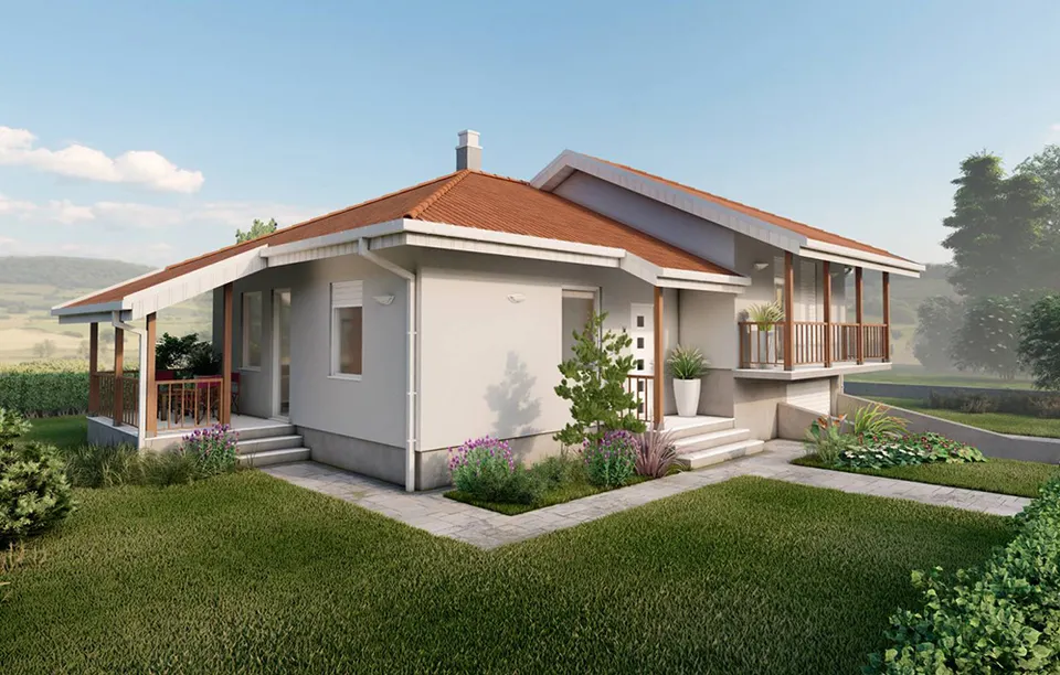 Montažna kuća Tip 90, 90 m², DoMil Montažne kuće