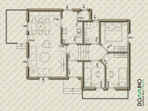 Osnova montažne kuće Domino 103, 103 m², Domino
