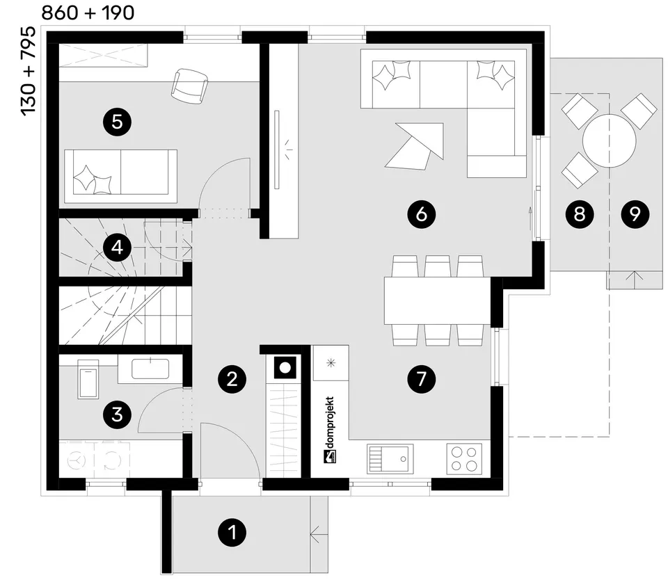 Osnova: Domprojekt Alma, 110 m²