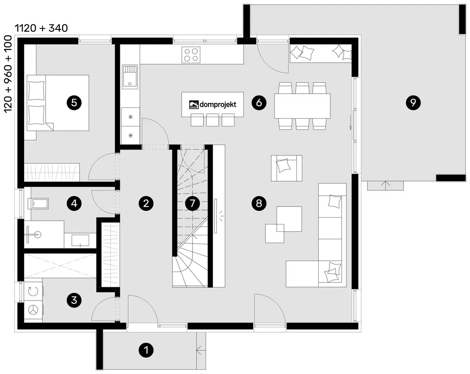 Osnova: Domprojekt Amanda, 196 m²