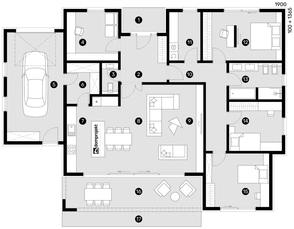 Osnova: Domprojekt Aria, 190 m²