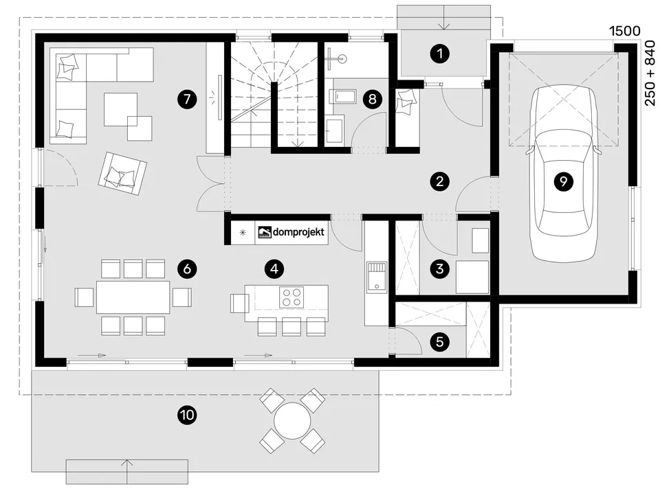 Osnova: Domprojekt Beatrice, 197 m²