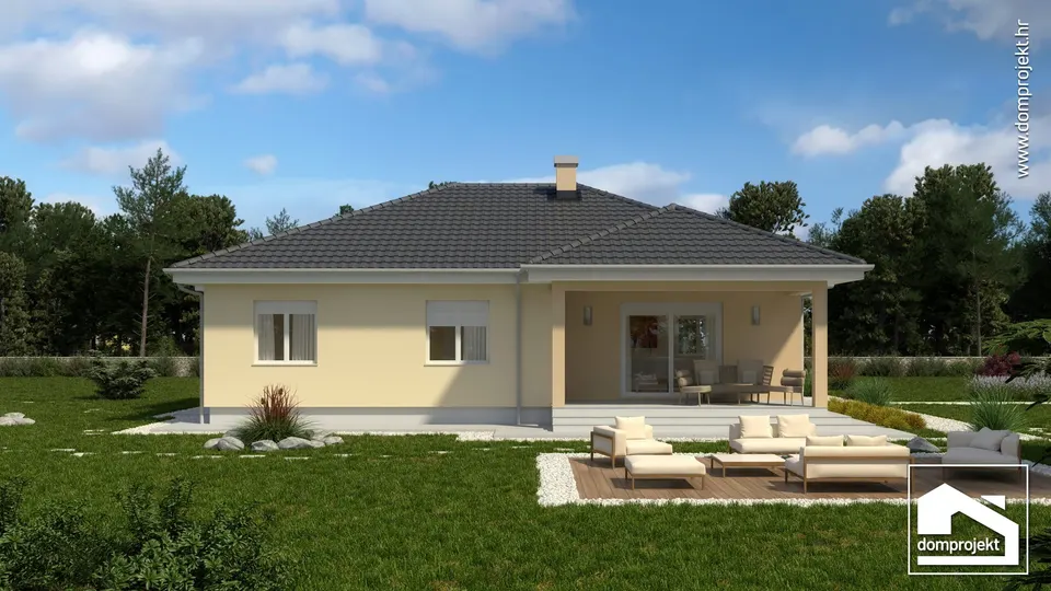 Montažna kuća Bela, 133 m², Domprojekt