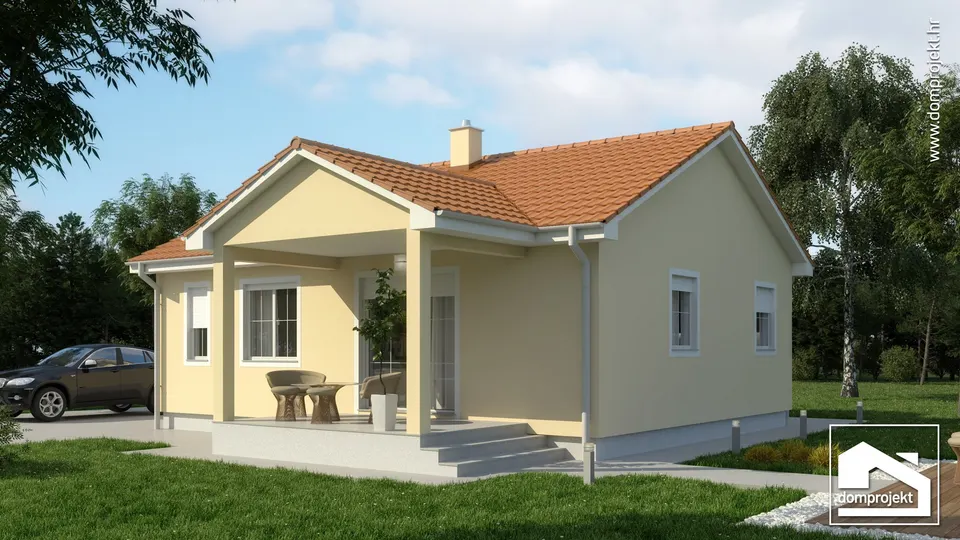 Montažna kuća Dalia, 75 m², Domprojekt