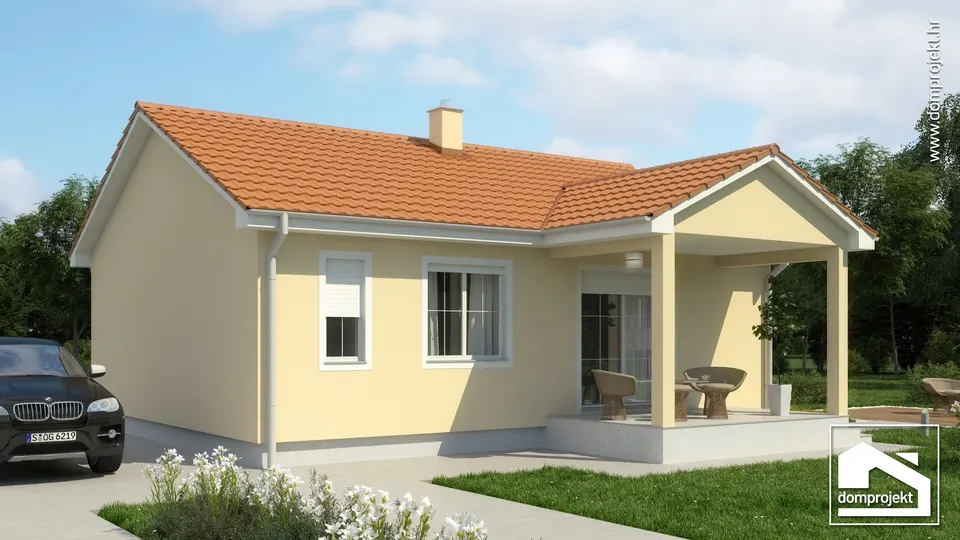 Montažna kuća Dalia, 75 m², Domprojekt