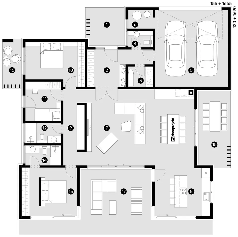 Osnova: Domprojekt Edita, 200 m²
