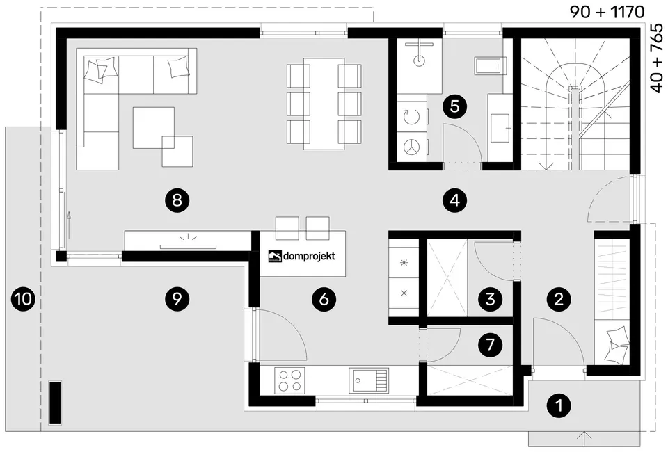 Osnova: Domprojekt Elena, 140 m²