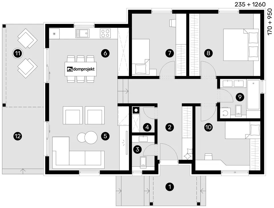 Osnova: Domprojekt Elis, 105 m²