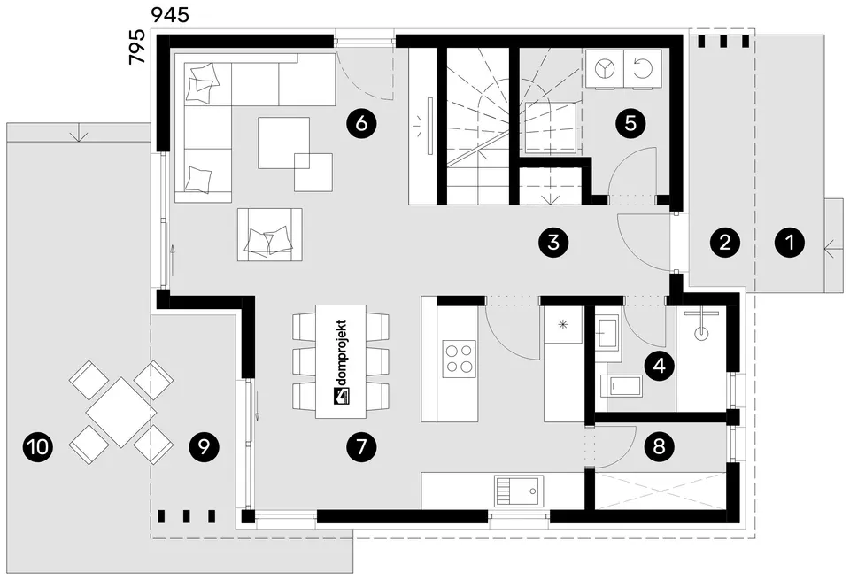 Osnova: Domprojekt Emily, 120 m²