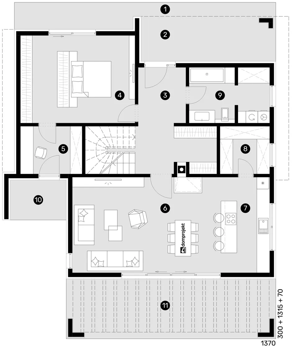 Osnova: Domprojekt Evelyn, 233 m²