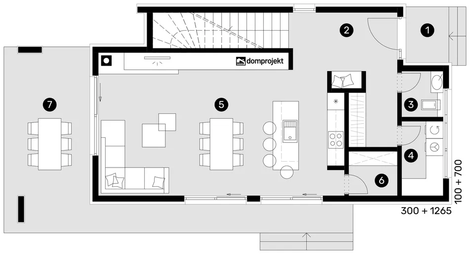 Osnova: Domprojekt Gloria, 148 m²