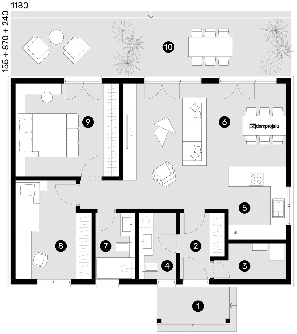 Osnova: Domprojekt Hana, 89 m²