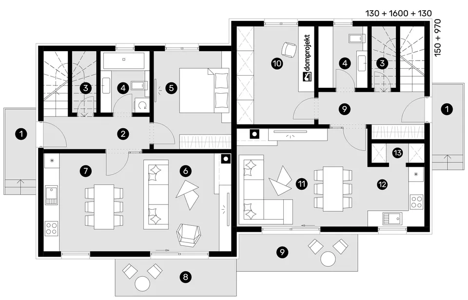 Osnova: Domprojekt Ida, 234 m²