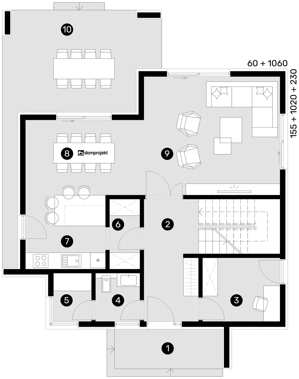 Osnova: Domprojekt Irena, 177 m²