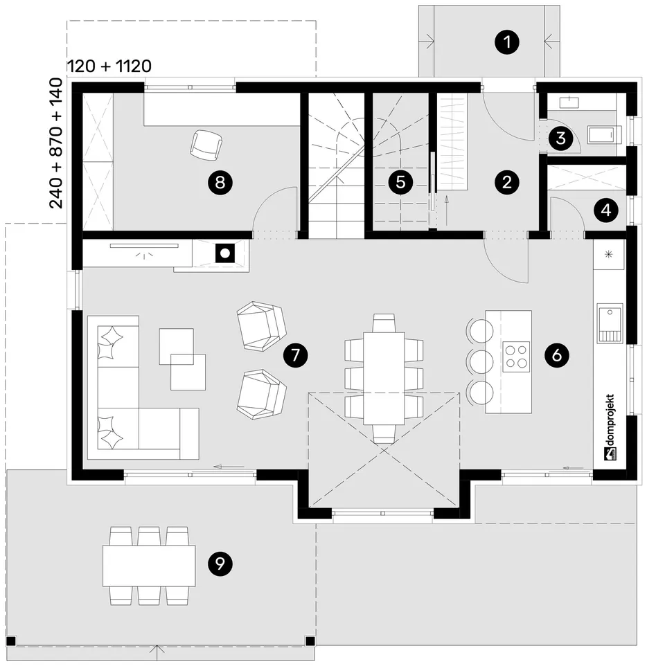 Osnova: Domprojekt Jasmina, 177 m²