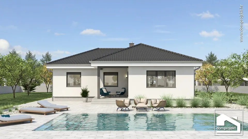 Montažna kuća Karmela, 107 m², Domprojekt