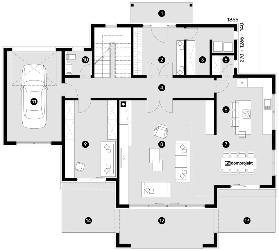 Osnova: Domprojekt Karolina, 291 m²