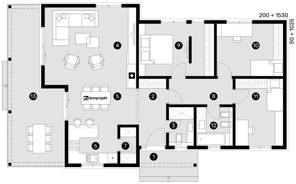 Osnova: Domprojekt Kelly, 126 m²