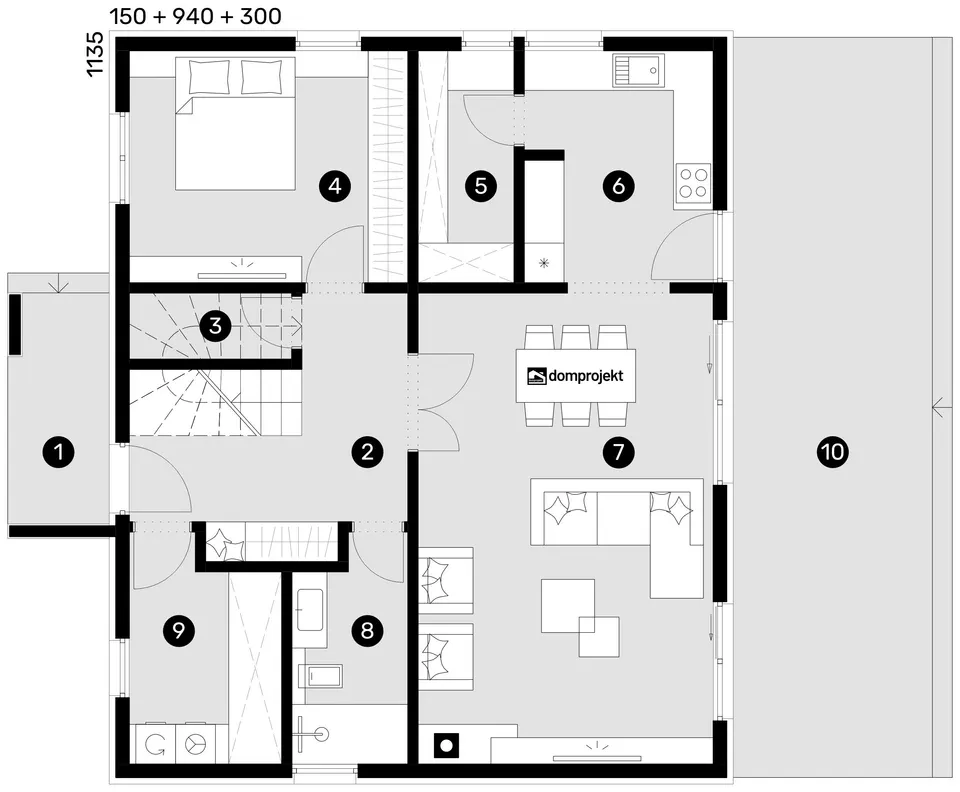 Osnova: Domprojekt Laura, 176 m²