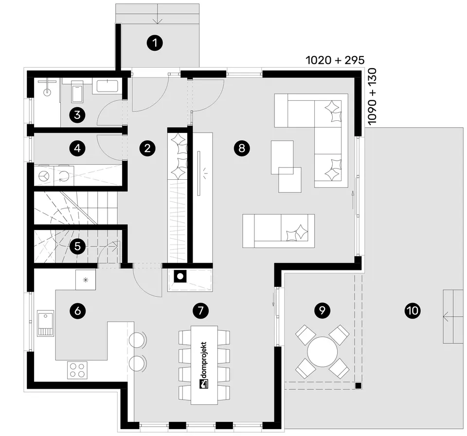 Osnova: Domprojekt Lena, 168 m²