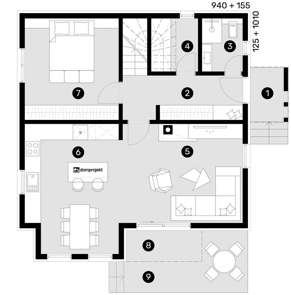 Osnova: Domprojekt Leonida, 145 m²