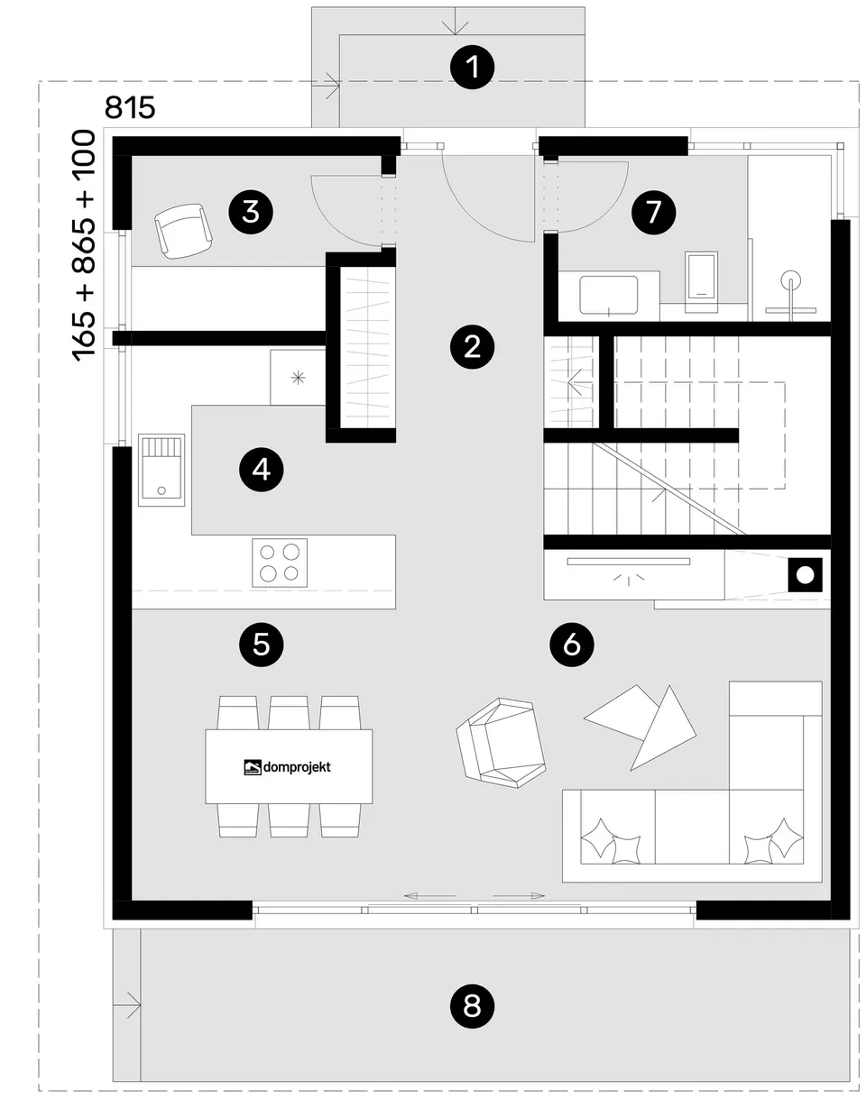 Osnova: Domprojekt Lidija, 134 m²