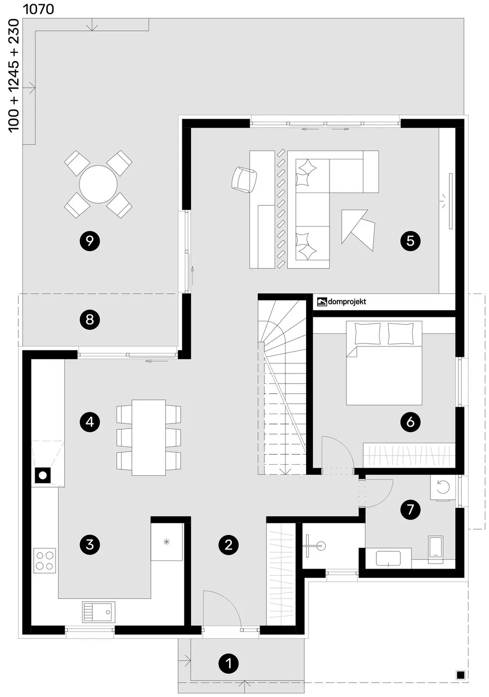 Osnova: Domprojekt Luna, 178 m²