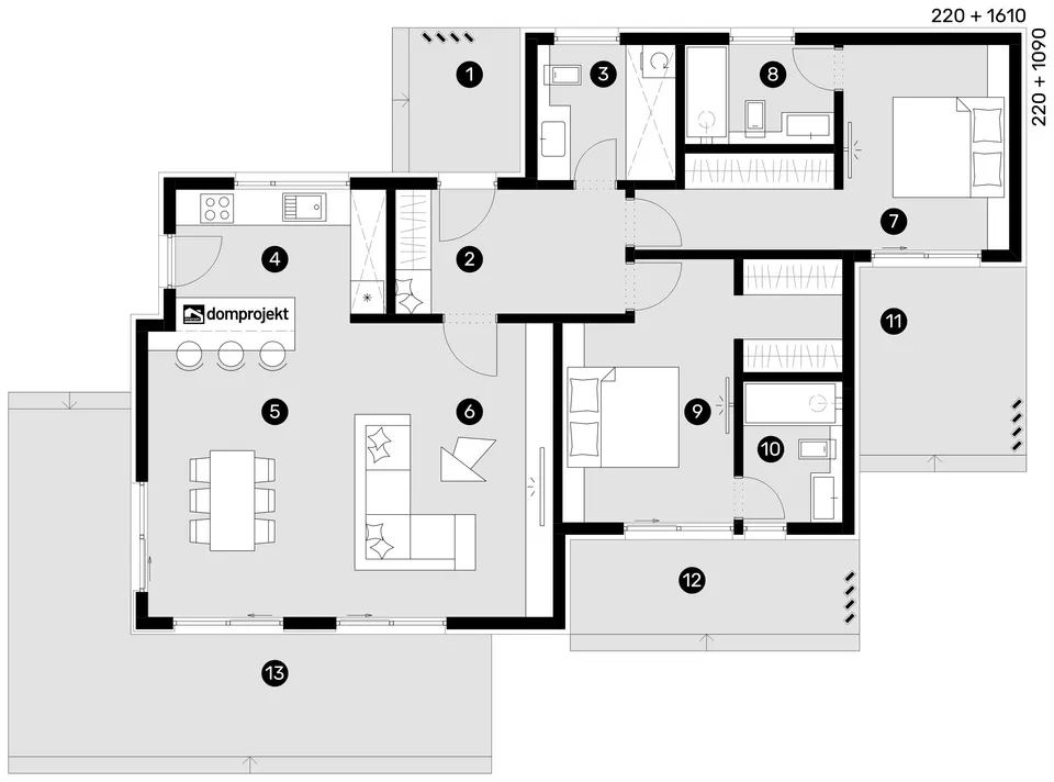 Osnova: Domprojekt Nives, 119 m²