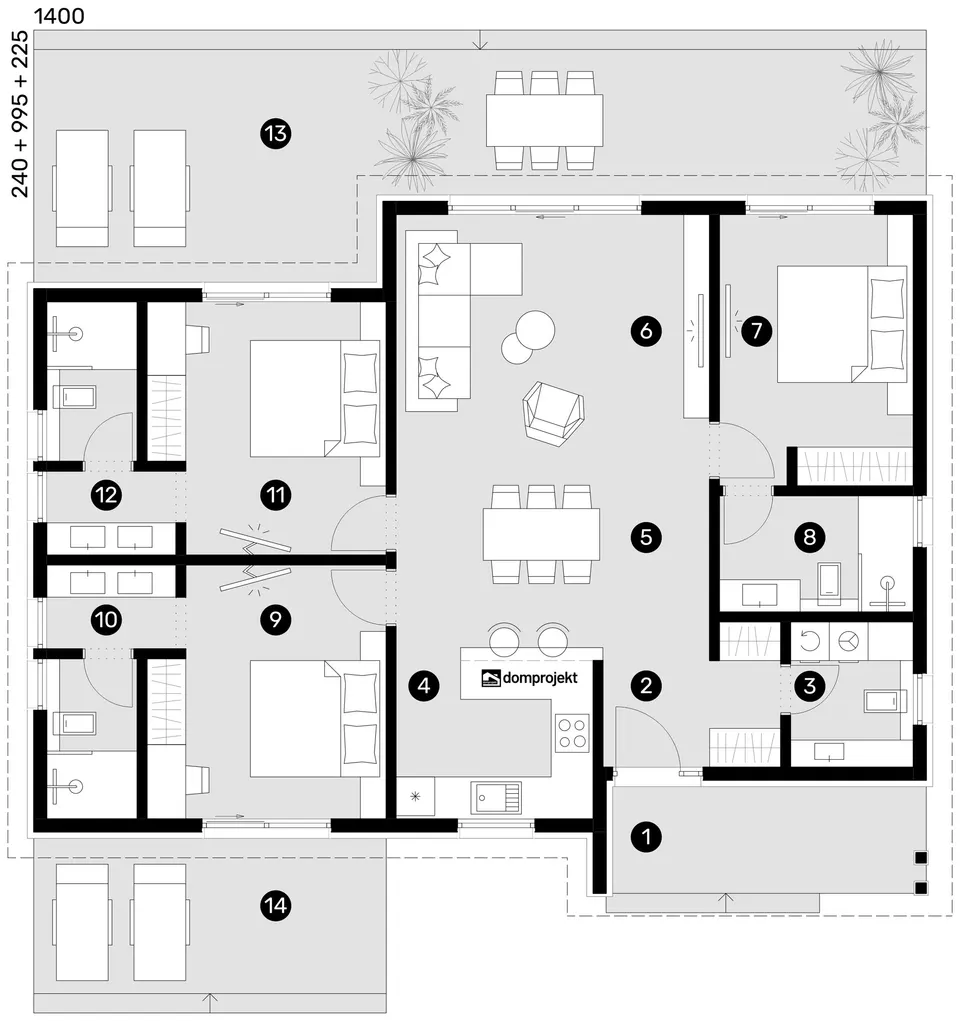 Osnova: Domprojekt Olivia, 112 m²
