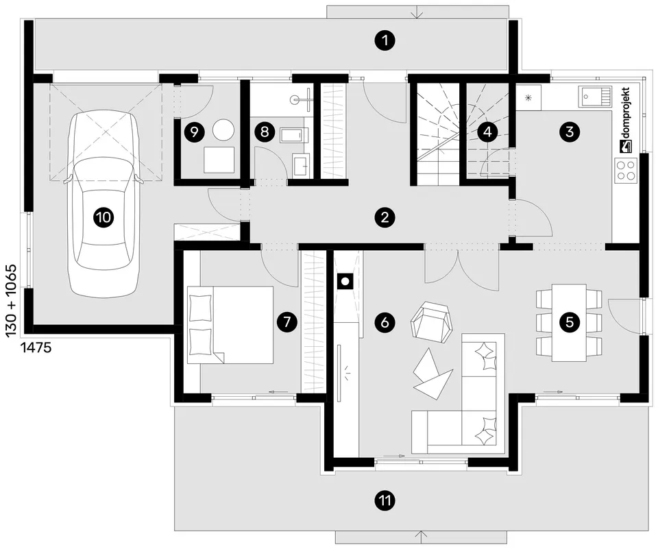 Osnova: Domprojekt Patricia, 184 m²