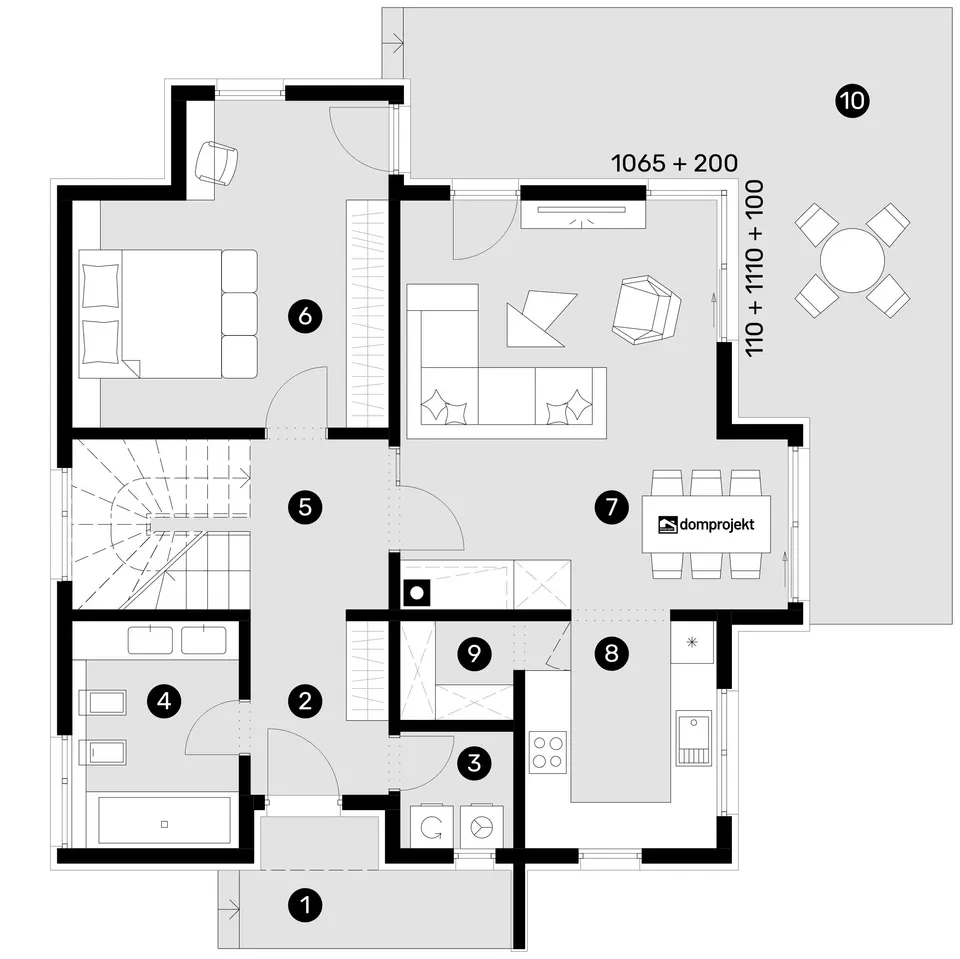Osnova: Domprojekt Renata, 161 m²