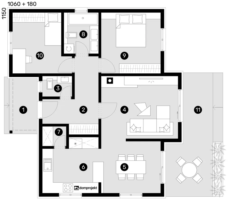 Osnova: Domprojekt Sandra, 87 m²